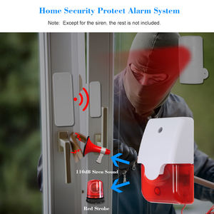 Mini <span class=keywords><strong>Sirena</strong></span> Stroboscopica Cablata per Sistema di Allarme di Sicurezza Domestico, Durevole, 12V, Allarme Sonoro con Luce Rossa <span class=keywords><strong>Lampeggiante</strong></span> - Product Image 6