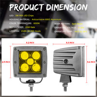 Vente en gros de cubes lumineux LED Ambler de 3 pouces, 50W, feux antibrouillard LED, petits projecteurs LED, supports de feux tout-terrain pour accessoires de feux UTV