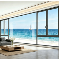 Fenêtre à battant moderne à double vitrage isolant thermiquement, avec cadre en alliage d'aluminium durable, ouverture vers l'intérieur, sur mesure pour salle de bain