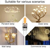 G4 LED-Kerzenlampen Dimmbar AC/DC 12-24V Bi-Pin Silikon 3000K/4000K/6000K Hotelgebrauch Energiesparend Hoher CRI 90 360° Strahlwinkel