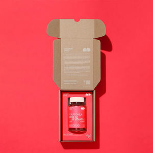 Scatola di spedizione per la confezione di bottiglie di vitamine di lusso vuote per integratori alimentari - Product Image 1