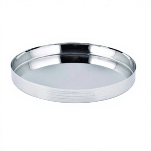ชุดพระราชา thali ผนังเดียวพร้อมกระจกสีเงินขัดเงา - Product Image 1