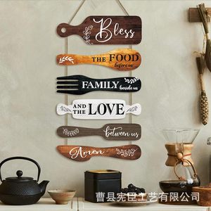 ชุดป้ายไม้ติดผนังตกแต่งห้องครัวสไตล์ชนบท ลายใบไม้หลายชิ้น ของตกแต่งบ้าน ของขวัญวันขอบคุณพระเจ้า - Product Image 3