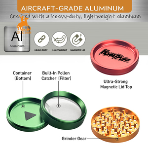 Hornet Custom Aluminum Alloy Dry <b>Herb</b> <b>Grinder</b> Round Metal <b>Herb</b> Mill OEM ODM Logo Smoking Accessory - Product Image 5