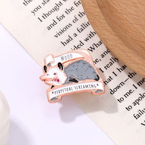 Possum หมุดเคลือบแบบกำหนดเอง,เข็มกลัดป้ายปกสัตว์ตลกของขวัญเครื่องประดับสำหรับเพื่อนเด็ก - Product Image 2