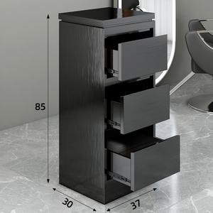 Multi-functional Three-Layer Salon Furniture <b>Light</b> Luxury Metal Fingerprint-proof Waterproof Hair Salon Storage Box Cabinet - Product Image 3