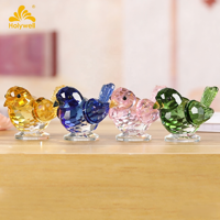 Sculpture d'oiseau en cristal coloré sculpté, moderne, simple et créative, pour décoration intérieure, emballage cadeau, collection 2026, idéal pour les fêtes