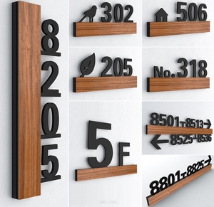 Numeri Civici 3D <span class=keywords><strong>in</strong></span> Metallo Nero da 5 Pollici (12 cm) Stile Moderno Europeo-Americano per Esterni - Insegna Civica Galleggiante per Porta o Indirizzo - Vendita all'Ingrosso - Product Image 6