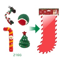 Jouet à mâcher de Noël pour chien en gros, jouet interactif incassable en vinyle avec son couineur, anti-ennui pour chiot, coffret cadeau de Noël
