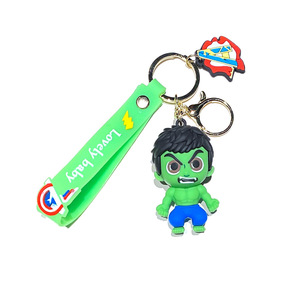Porte-clés en silicone de personnage de dessin animé Marvel Iron Man Spider-Man Avengers B399 5ème génération, breloque pour <span class=keywords><strong>voiture</strong></span> et sac à dos - Product Image 5