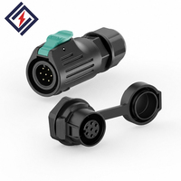 Boîtier PBT durable, connecteur étanche femelle/mâle LP12 2-8 broches pour l'éclairage, l'automatisation et les équipements d'énergie renouvelable