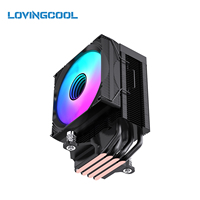 Refroidisseur de processeur RGB LOVINGCOOL, fabricant d'origine, 2 caloducs, ventilateur PWM 92 mm, faible bruit, refroidisseur d'air pour processeur pour PC de jeu, ordinateur de bureau
