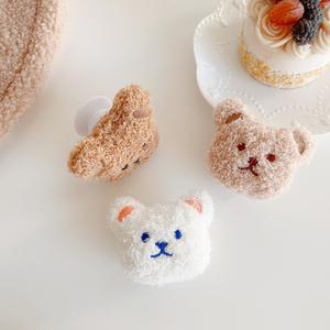 Süper yumuşak karikatür peluş bebek oyuncak ayı cep telefon tutamağı Tok tutucu yapıştırılan taşınabilir tutucu Polyester PP pamuk - Product Image 4