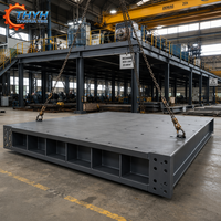 Structure de pont mezzanine soudée en tôle épaisse, sablée et apprêtée, Q345 Q355 haute capacité de charge, inspectée par SGS