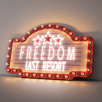 Letrero Luminoso Personalizado de Estilo Vintage para Decoración de Tiendas, Letrero Luminoso con Bombillas para Negocios