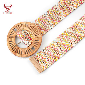 Mode dame tressé élastique force bohème <span class=keywords><strong>ceinture</strong></span> femmes robe <span class=keywords><strong>raphia</strong></span> <span class=keywords><strong>ceinture</strong></span> été Boho rotin boucle PP paille <span class=keywords><strong>ceinture</strong></span> pour les filles - Product Image 2