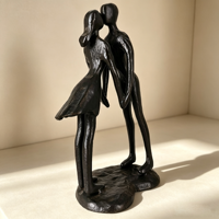 Figurine de couple en fonte faite à la main, mains jointes, abstraite, romantique, ornement d'art de bureau, décoration d'intérieur, mariage, vente en gros