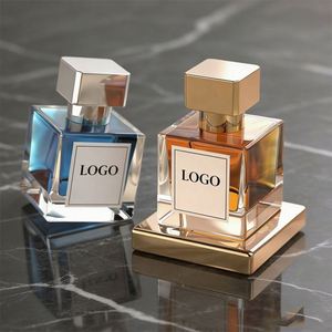 Custom Luxury <b>Clear</b> Glass Perfume Bottle With Gold Cap & Matching <b>Box</b> Ideal for 50ml/100ml Premium Fragrance Packaging - Product Image 3