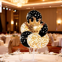 Ballons en latex jetables écologiques 7 pièces/sac pour mariages, anniversaires, Noël, Pâques, Nouvel An - 3 couleurs imprimées UV