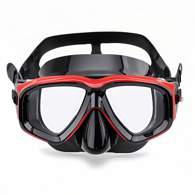 Aloma Professional Scuba Diving Mask Tempered Glass Diving Gear with TPA Antifog Silicone CE Certified for Adults