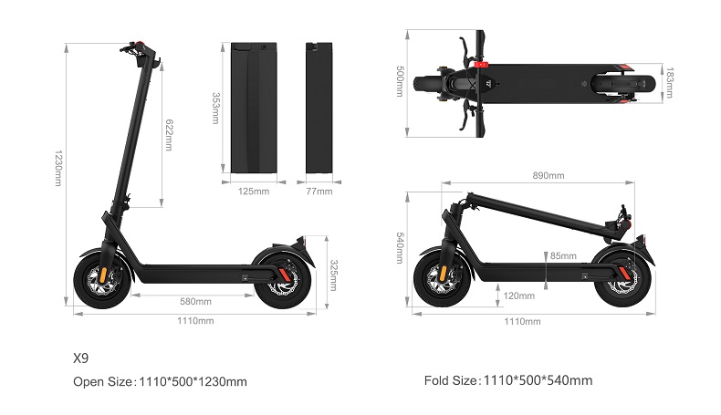 Elsparkcykel X9 Plus