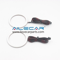 ALECAR BD Coton Léger Magique Couleur Angel Eyes Type 90MM LED Anneau Halo à Revêtement Blanc pour Accessoires de Phares de Voiture Universels