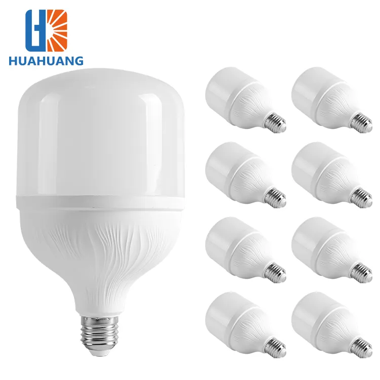 Huahuang Usine Directe T Forme Supermarché Entrepôt Garage E27 B22 Blanc PBT PP Lumière LED Ampoule