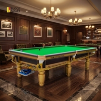 Table de billard professionnelle 9ft x 8ft en ardoise et bois massif pour la maison, le bar, le club, la salle de jeux de snooker
