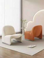 Fauteuil simple en tissu écologique de luxe léger pour hôtel, salon, balcon – Design moderne et minimaliste sans accoudoirs, manuel