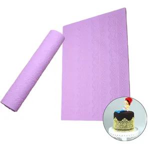 Sur mesure Tapis En Caoutchouc de Silicone Sérigraphie Motifs Fondant Sucre Comestible Tapis de Dentelle