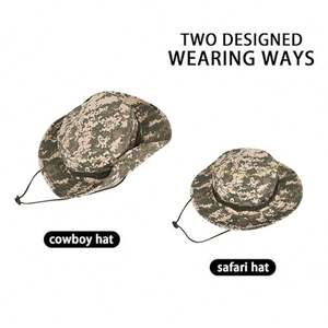 Chapeau de camouflage Ripstop de haute qualité pour le camping, la pêche, la randonnée, le trekking et les voyages en plein air - Product Image 4