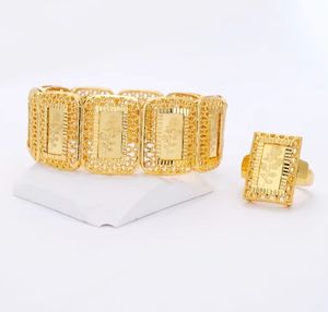 हॉटसेल अफ्रीकी और मध्य पूर्वी हस्तनिर्मित कंगन और अंगूठी सेट सुव्यवस्थित डिजाइन, उत्तम और नाजुक, सुनहरे आभूषण - Product Image 4