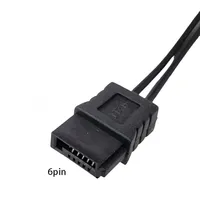 Cable de Alimentación SATA de 15 Pines Macho a Adaptador Convertidor de 6 Pines para Disco Duro Serial ATA y Unidad de DVD/CD para Dell HP Lenovo