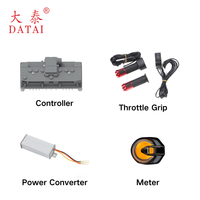 DATAI 14-Inch 72V 3kW Complete Electric Conversion Kit Advanced 6-Phase PMSM Motor for Honda Beat 110cc for Motorcycle Scooter