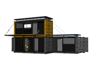 40ft Tích Hợp Sang Trọng 2 Câu Chuyện Di Động Container Nhà Sang Trọng Vận Chuyển Container Nhà