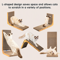 Griffoir vertical pour chat avec carton ondulé détachable, un grattoir spécial pour les griffes des chats