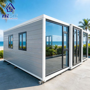 Maison conteneur préfabriquée extensible écologique de 40 pieds ou 20 pieds, 1, 2, 3, 4 ou 5 chambres, pliable, à vendre, maison mobile, unité d'habitation complémentaire - Product Image 1