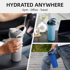 Gobelet shaker personnalisé avec logo, 26 oz, pour la salle de sport, les protéines, la remise en forme, les sports, avec brosse - Product Image 5
