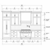 Armoires de cuisine modulaires en forme de U Panneaux de particules écologiques avec laminage en PVC Glissières à fermeture