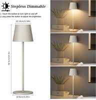 Lampe de bureau IP54, fabricants, vente en gros, lampe de table LED décorative sans fil, OEM & ODM, 38 cm, aluminium, contemporaine, pratique