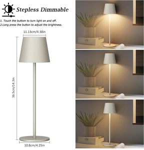 <span class=keywords><strong>Lampe</strong></span> de bureau IP54, fabricants, vente en gros, <span class=keywords><strong>lampe</strong></span> de table LED décorative sans fil, OEM & ODM, 38 cm, aluminium, contemporaine, pratique - Product Image 2