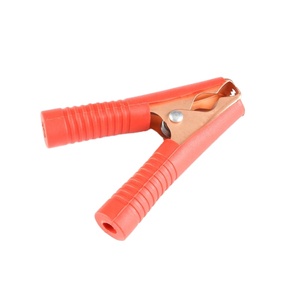 XLW 1 pièces 100A pince crocodile plaquée cuivre <span class=keywords><strong>pinces</strong></span> d'alimentation pince de <span class=keywords><strong>batterie</strong></span> de voiture pince de Test noir rouge - Product Image 3