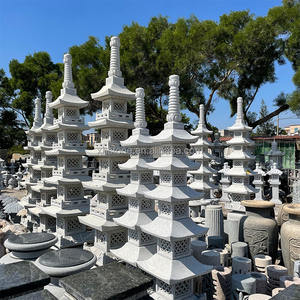 Japanse Stijl Tuin Buiten Ornament Natuurlijk Graniet Snijwerk Grote Pagode Lantaarn Go Ju No Tou Te Koop - Product Image 6