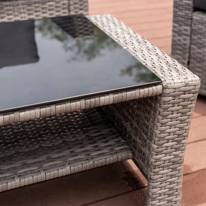 Sofá impermeable de mimbre de estilo europeo para patio, juegos de conversación al aire libre, muebles de jardín de ratán modernos, sillones de hotel - Product Image 5