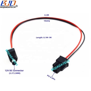 Câble d'alimentation adaptateur DC 5,5x2,5 mm vers ATX PCI-E 6 broches mâle 18AWG 0,1M 0,2M 0,3M 0,4M 0,5M 0,6M 0,7M 0,8M 0,9M 1M - Product Image 1