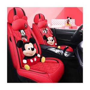 ชุดหุ้มเบาะรถยนต์หนังลายมิกกี้เมาส์สีแดง ครบชุด <span class=keywords><strong>5</strong></span> ที่นั่ง ลายการ์ตูนน่ารักสำหรับผู้หญิง สำหรับรถยนต์ Hyundai รุ่น Lulu AnK1 - Product Image 1