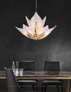 Casa moderna del candeliere di cristallo di lusso del salone del candeliere floreale dell'oro di champagne - Product Image 2