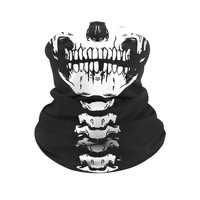 Calentador de cuello con estampado de calavera, de seda helada, protección UV, máscara facial para ciclismo, para hombre, deportivo, de secado rápido, banda mágica para la cabeza