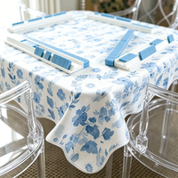 Housse de table de mahjong personnalisée, tissu imprimé sur mesure, bord festonné, pour cadeau et usage familial ou en club