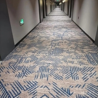 Moquette en nylon mur à mur, moquette de couloir d'hôtel, moquette en nylon ignifuge imprimée